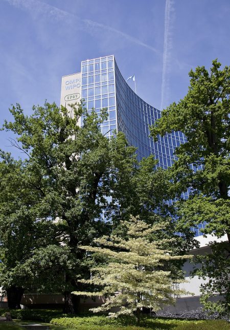World Intellectual Property Organization (WIPO) and International Union for the Protection of New Varieties of Plants (UPOV) Headquarters (the Árpád Bogsch Building also known as the Main Building) in Geneva, Switzerland